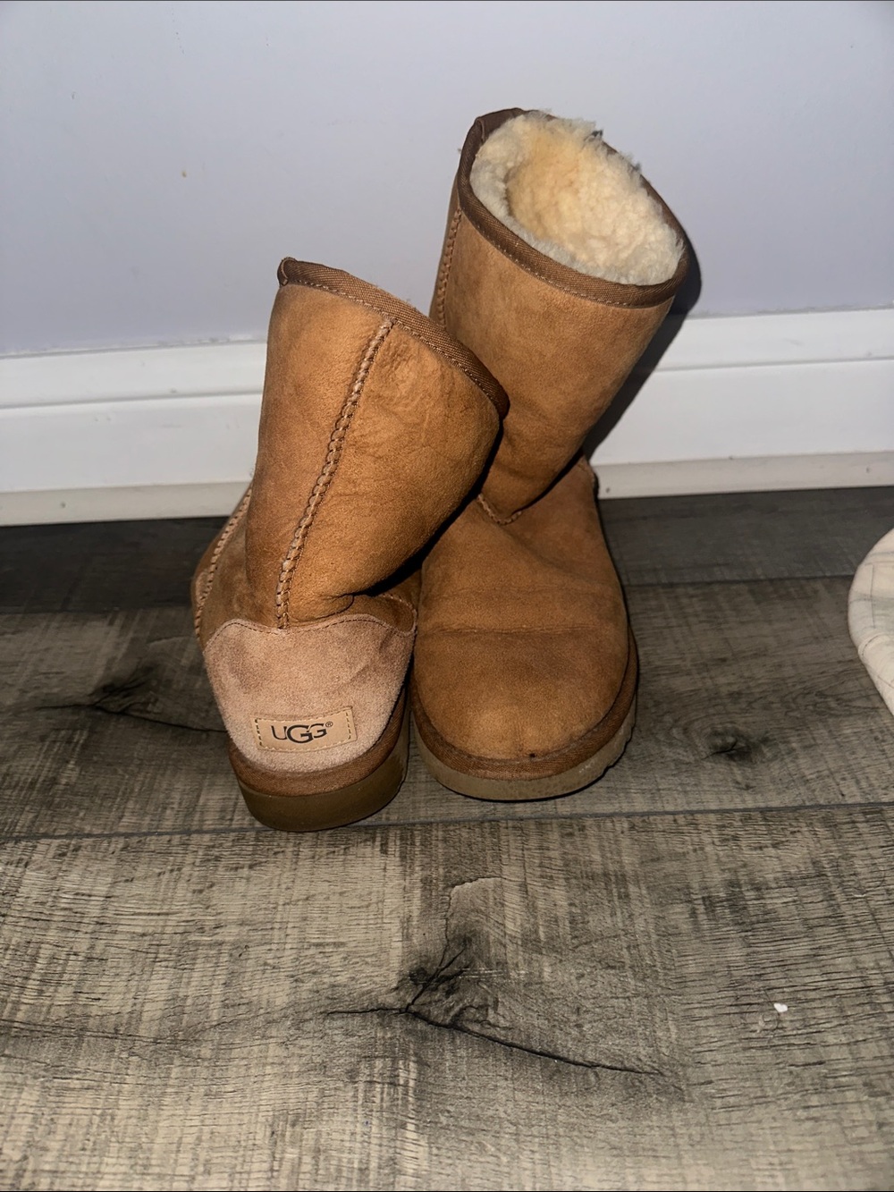 UGG Chestnut Suede Short Shearling Boot